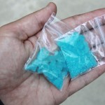 Blue Methamphetamine drug photo