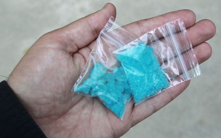 Blue Methamphetamine drug photo - Abuse-Drug.com