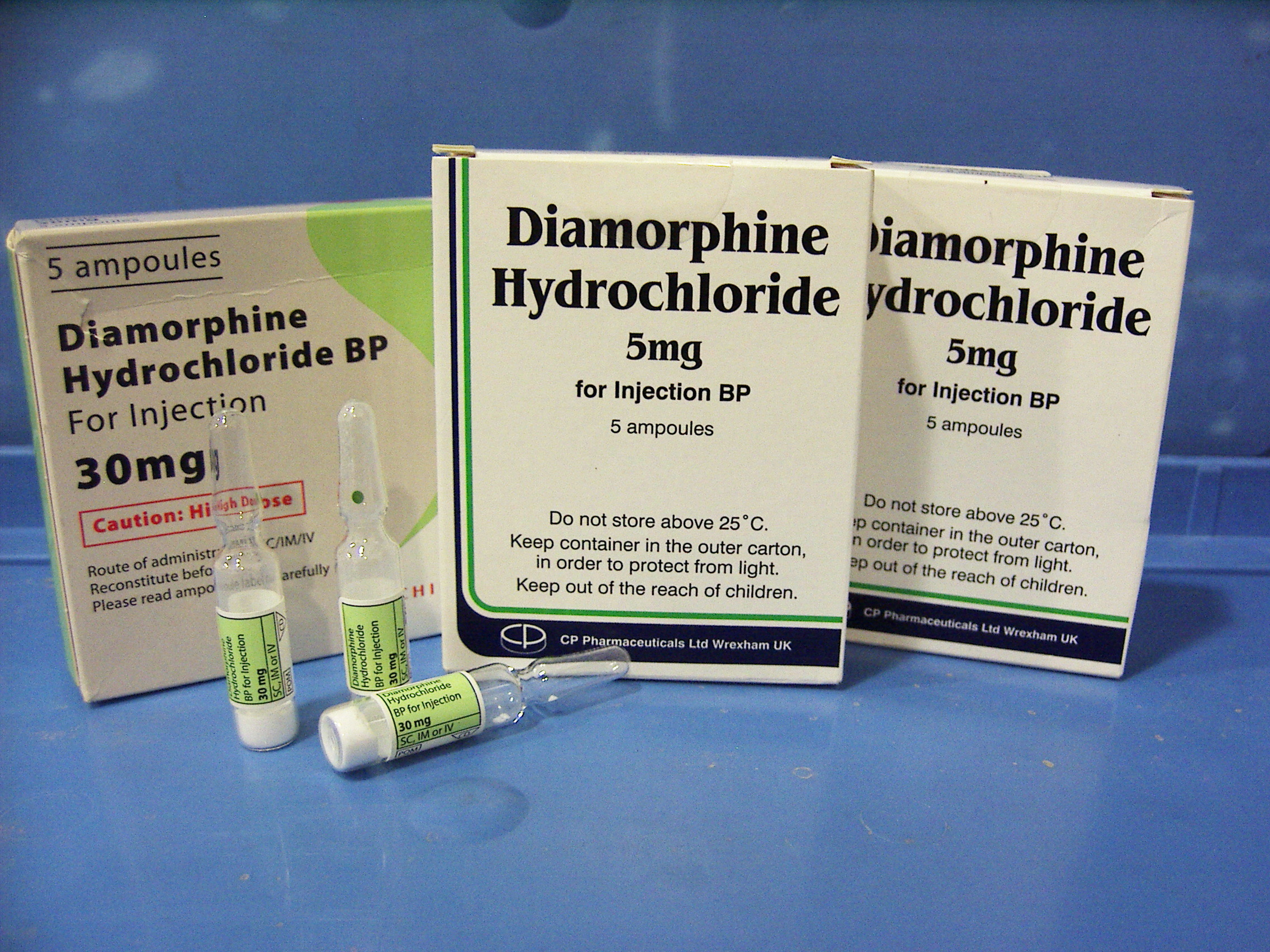 Diamorphine Hydrochloride 30mg 5mg - Diamorphine ampoules for medicinal use
