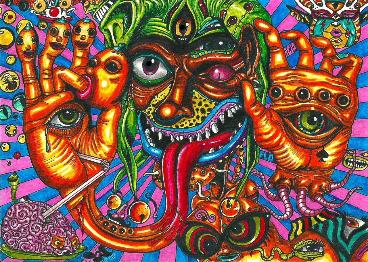 Hallucinations under the influence of an LSD
